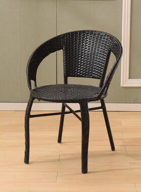 背椅人藤椅家用滕编扶单XWC手椅靠子户外餐椅阳台闲休座椅老人藤