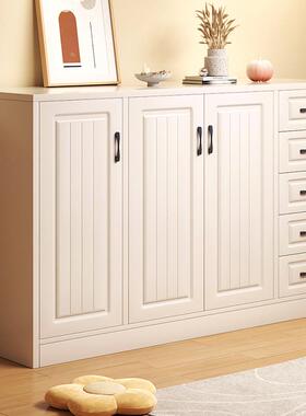 斗柜约现纳大容量白色抽屉柜餐边柜卧IOY室储简物柜床尾代靠墙收