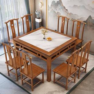 方餐桌家用老式 木正方形中式 村吃32饭桌桌子饭实店农桌椅
