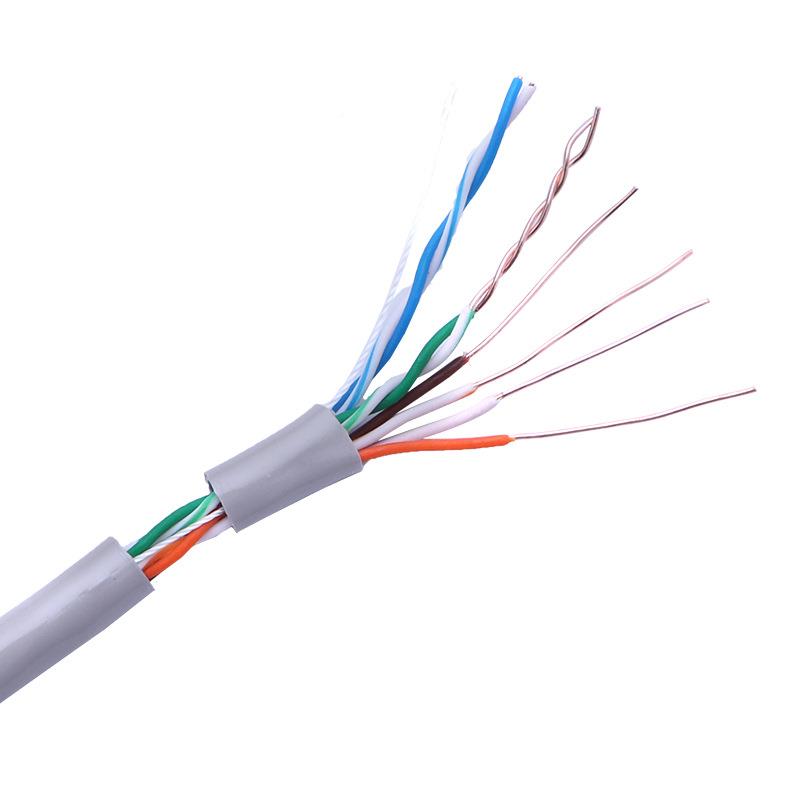 A00灰色厂家超五类线DIB非屏蔽UP5TE双4绞线POE网足300m