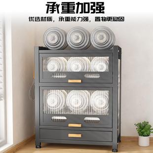 碗碟上翻门碗收纳架厨碗置物家用房碗柜台面筷盘双层碗沥水柜沥水
