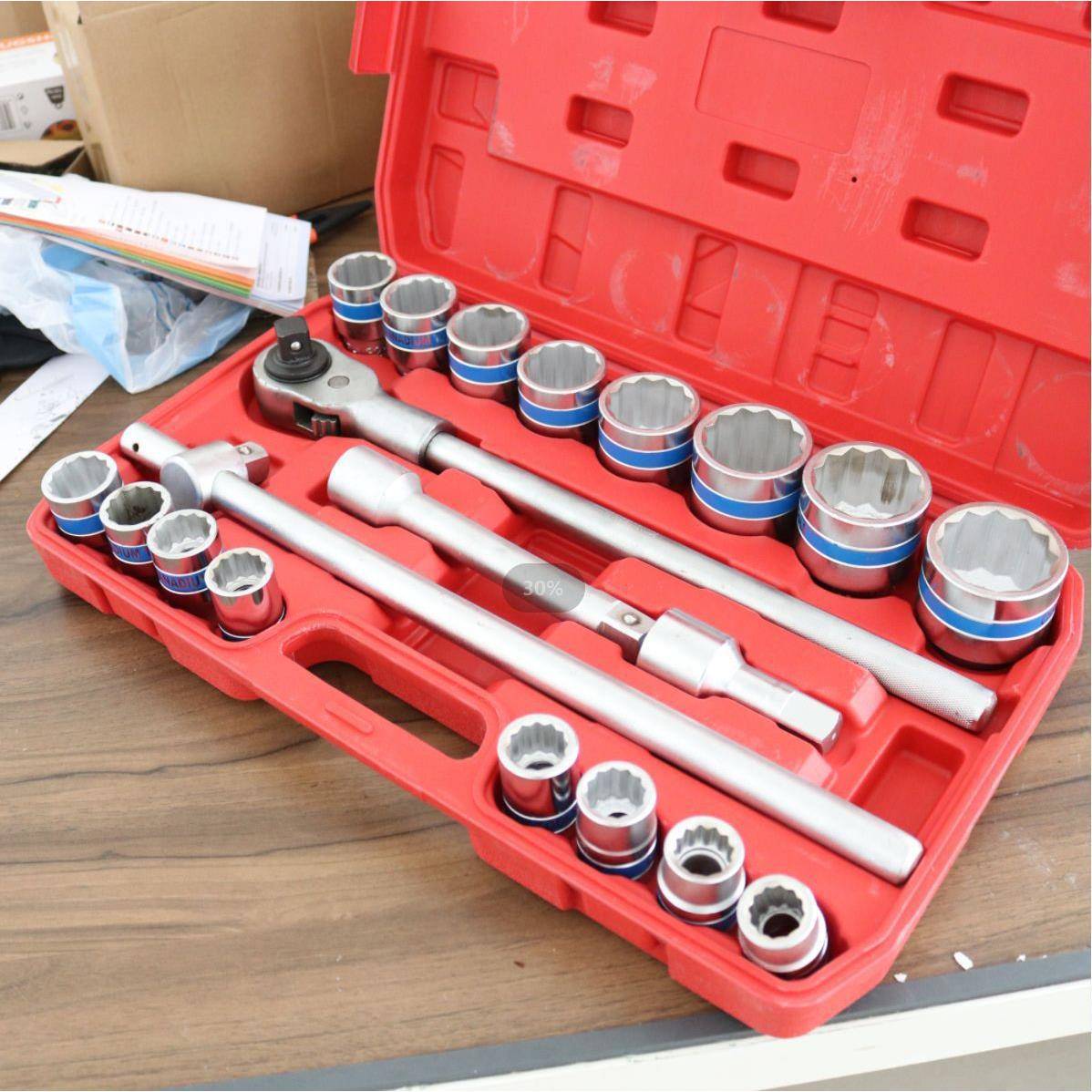 21211件套筒型6用角12角重汽车机械多功组合修车专套能装汽修工具