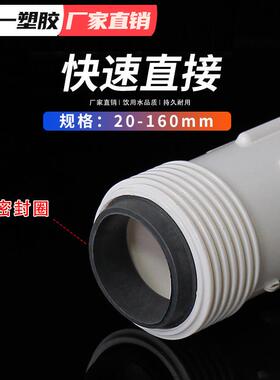 PVC快接水管21087头给水管快速直接202524050633整75等接箱
