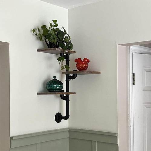 四层墙角落书架，室隔架板墙壁壁贴金属装饰书DSU，浴卧室客厅置