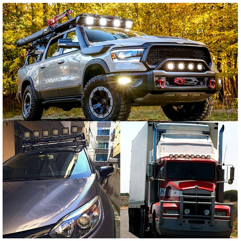 跨境方形5英寸 60W 4D汽车LED工作灯新款汽车照明灯LED 检修车灯