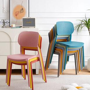 厚简约塑料椅椅子家用0000靠背现加外代塑胶餐椅成人加厚休闲椅户