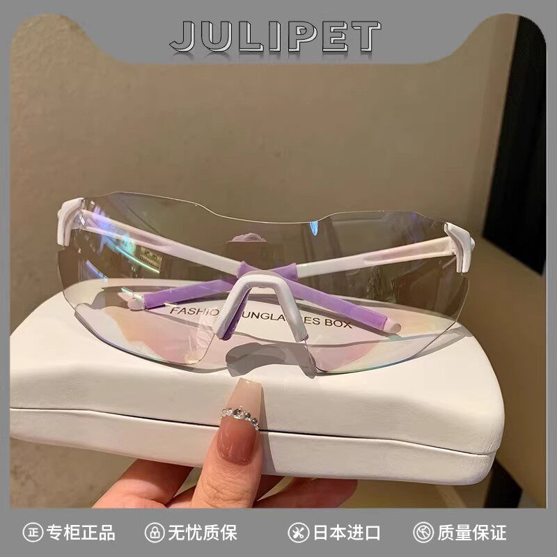 日本透明炫彩骑行眼镜男女变色日夜两用防风户外跑步自行车护目镜