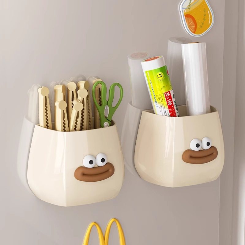 冰箱磁吸收纳盒厨房收纳保鲜膜宿舍门口壁挂冰箱外侧面磁吸置物架