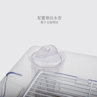 优嗖糖果水晶透明豪华仓鼠笼熊宠物笼具笼子布丁奶茶观赏景观55基