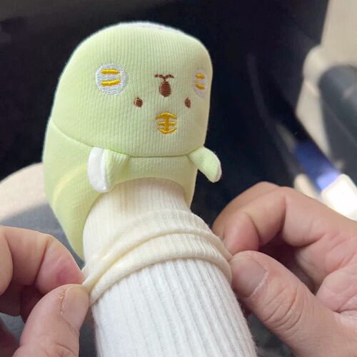 婴儿虎头袜鞋宝宝小月龄外出步前鞋秋冬保暖防滑一阶段地板软底鞋