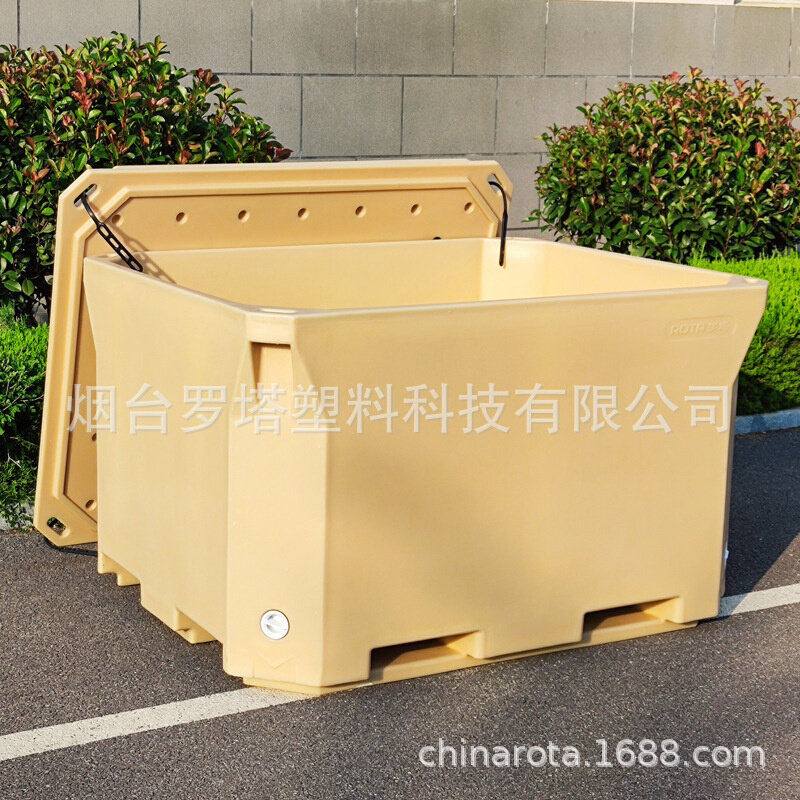 1000L水产活鲜暂养海鲜运输周转塑料食品级PE+PU保温箱周转箱
