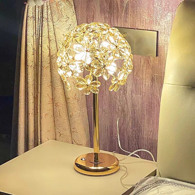 触摸调光轻奢水晶台灯卧室床头灯客厅创意简约现代触摸高级温馨