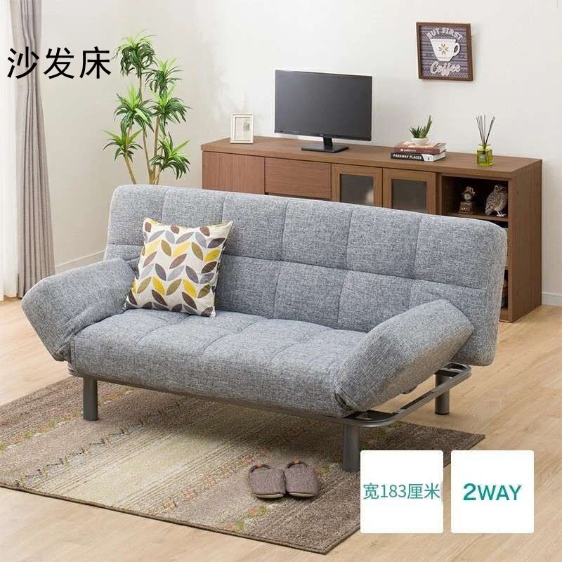 跨境沙发床二合一双人小户型布艺沙发客厅简约折叠实木沙发椅订置