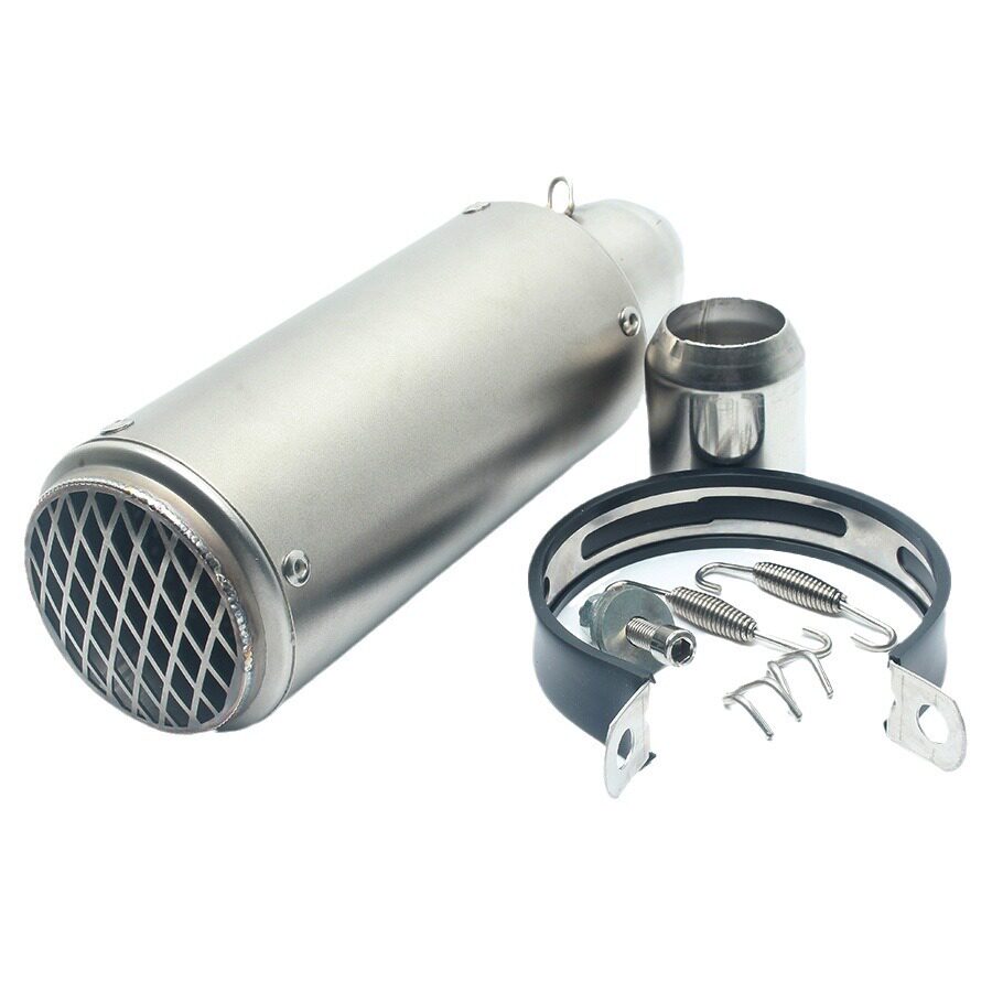 跨境改装摩托车排气管中段通用大排量炸街SC消声器静音51MM61MM
