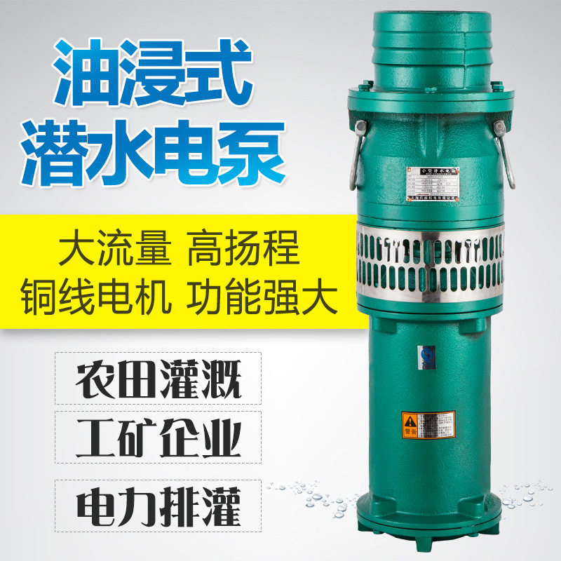 QY油浸充油式喷泉三相380v潜水泵农业灌溉农田工业QD大流量高扬程