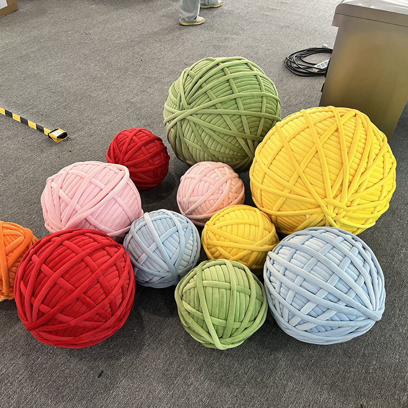 五一节庆毛线球装饰场景吊球门店商场球DIY超大布置道具婚礼美陈