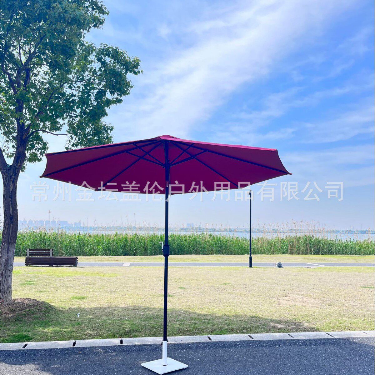 11KG白色铁板伞座户外家具遮阳伞底座