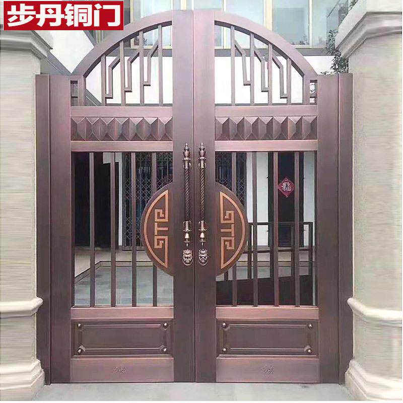步丹新款别墅大门户外庭院门自建房花园不锈钢铜门
