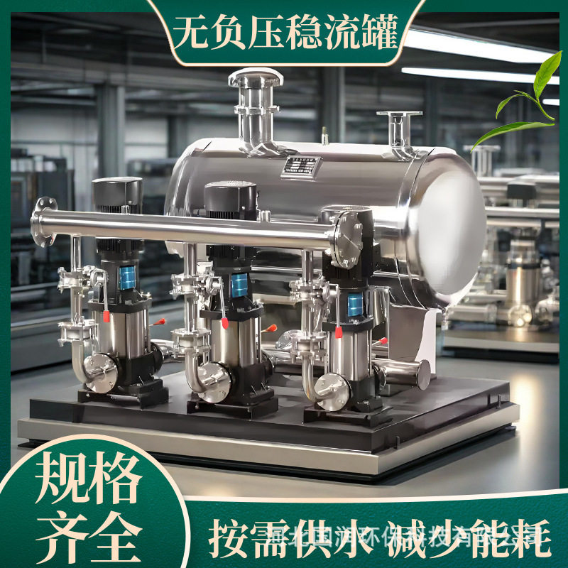 无负压稳流罐缓冲罐配套无负压二次供水泵组供水加压加厚不锈钢体