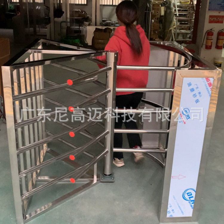 火车站入口半高导向排队闸机三栏杆立柱旋转双向单项通道门转匝