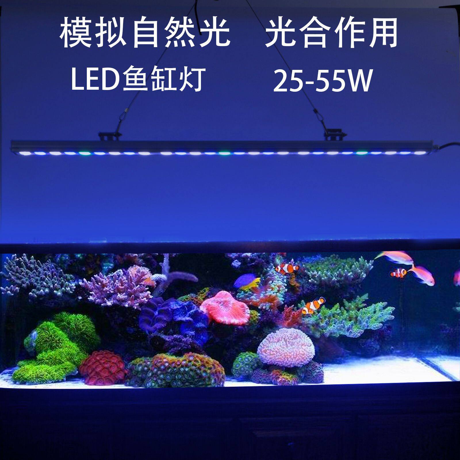 鱼缸灯照明灯低压usb防水灯双排水族箱增艳灯30w可爆款水族馆