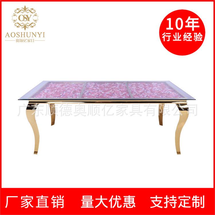 现做婚礼甜品台桌子婚庆道具现场装饰组合桌 宴会接待用不锈钢桌