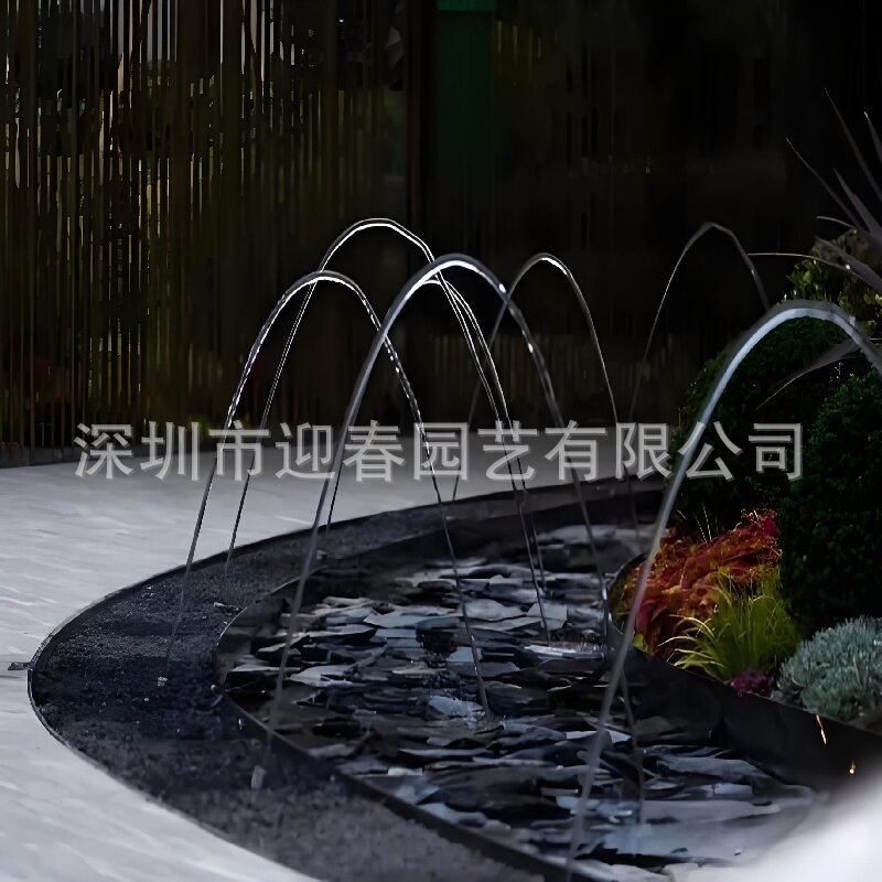 光亮泉不锈钢波光喷泉喷头全套设备厂家互动珍珠跳泉控制系统户外图片