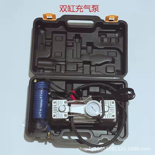 随车充气泵棒车载双缸高压小车自动打气泵汽车加气泵便携式打气筒