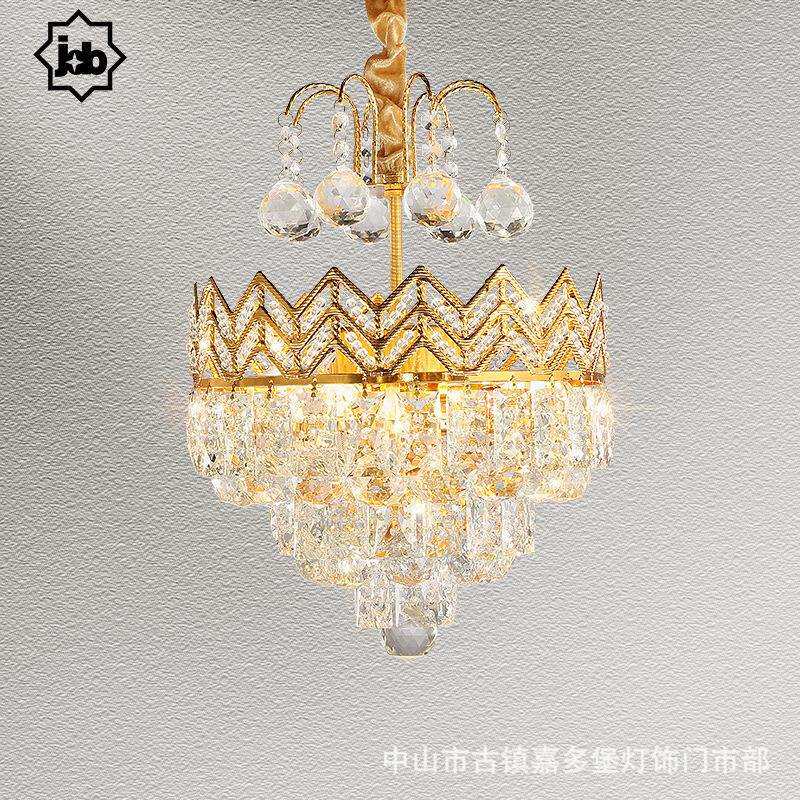 欧式水晶小吊灯奢华过道走廊入户吊灯门厅玄关灯阳台水晶灯具