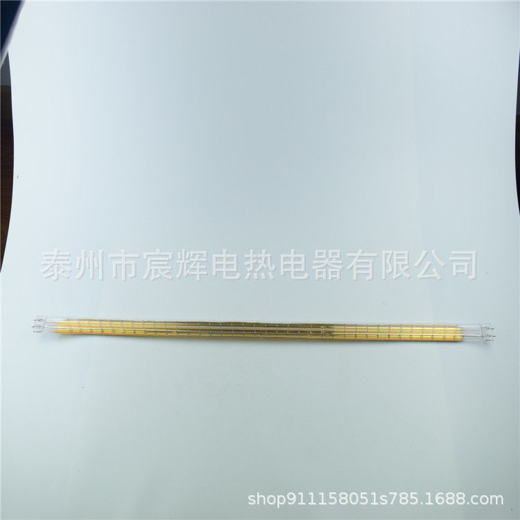 双孔半镀金红外线加热管 双孔发热管电炉丝加热管节能环保加热管