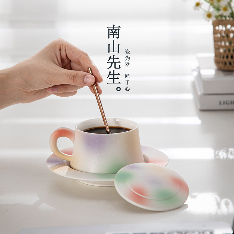 南山先生 灵悦咖啡杯少女ins风陶瓷马克杯创意手作陶瓷手冲咖啡杯