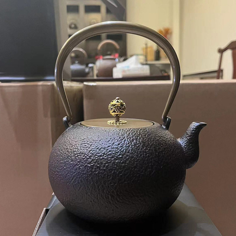 铁壶铸铁圆素壶无涂层日本生铁壶烧水壶围炉煮茶的壶泡茶壶批发