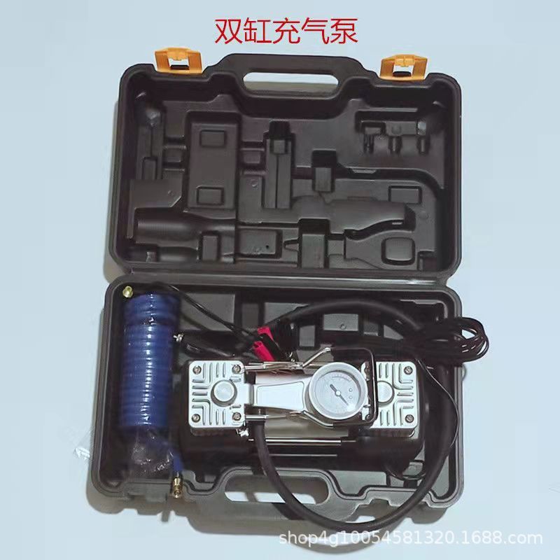 随车充气泵棒车载双缸高压小车自动打气泵汽车加气泵便携式打气筒