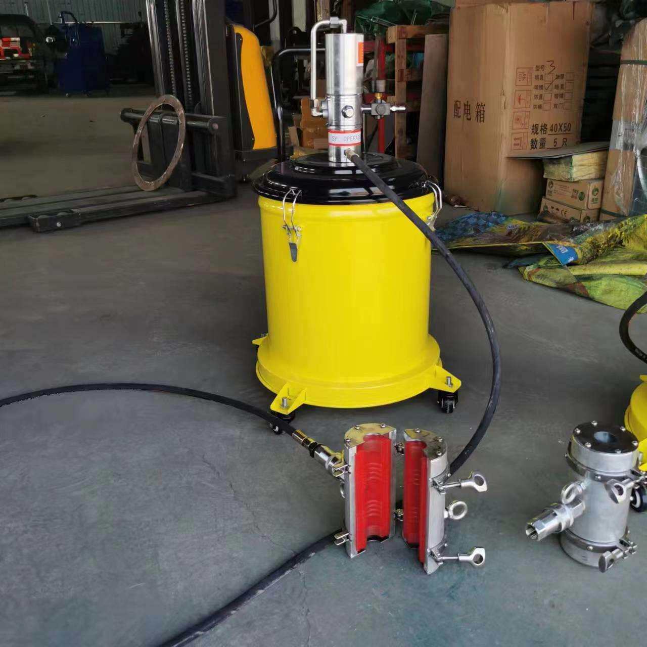 隔爆芯钢丝绳注油机带除渣器矿用钢丝绳注油机