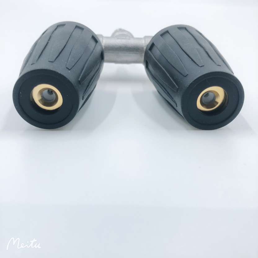 高压水枪旋转喷头铝合金搭配三通不锈钢水管接头TIP1/4 4000PSI