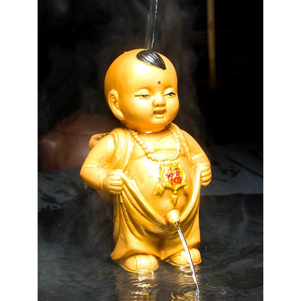 尿尿童子变色茶宠可养尿娃喷水茶玩摆件紫砂撒尿小孩搞笑茶具创意