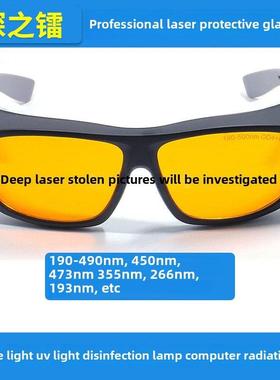 深镭266Nm355Nm405Nm紫外蓝光激光护目镜紫外蓝光消毒光防护护目