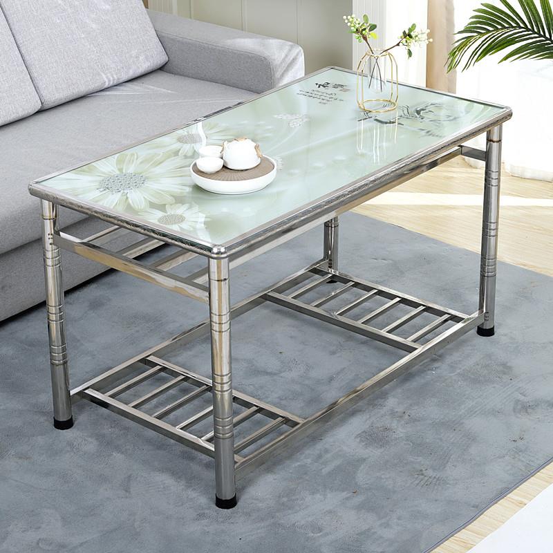 长方形不锈钢烤火桌子家用客厅多功能餐桌不锈钢折叠烤火架长方形