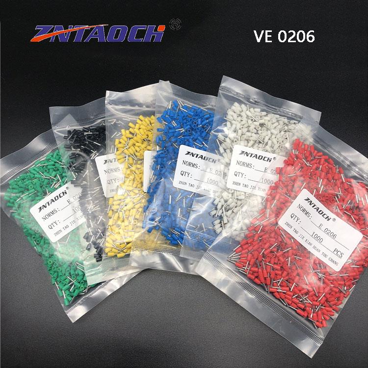 紫铜VE0206冷压端子E0208接线端子E0210管型端子针型端子1000只