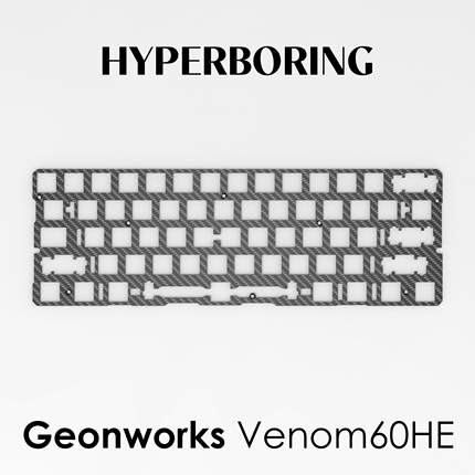 Geonworks Venom60HE磁轴键盘PCB配件FR4 铝 碳纤维定位板声音包