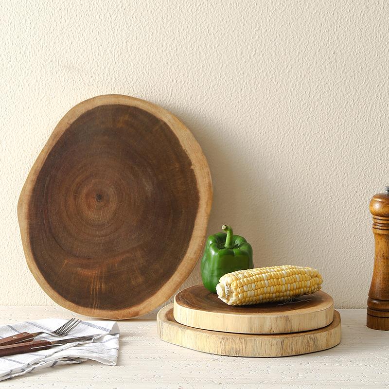 日系原木整木体切菜砧板树桩不规则形状水果板切肉案板相思木菜板