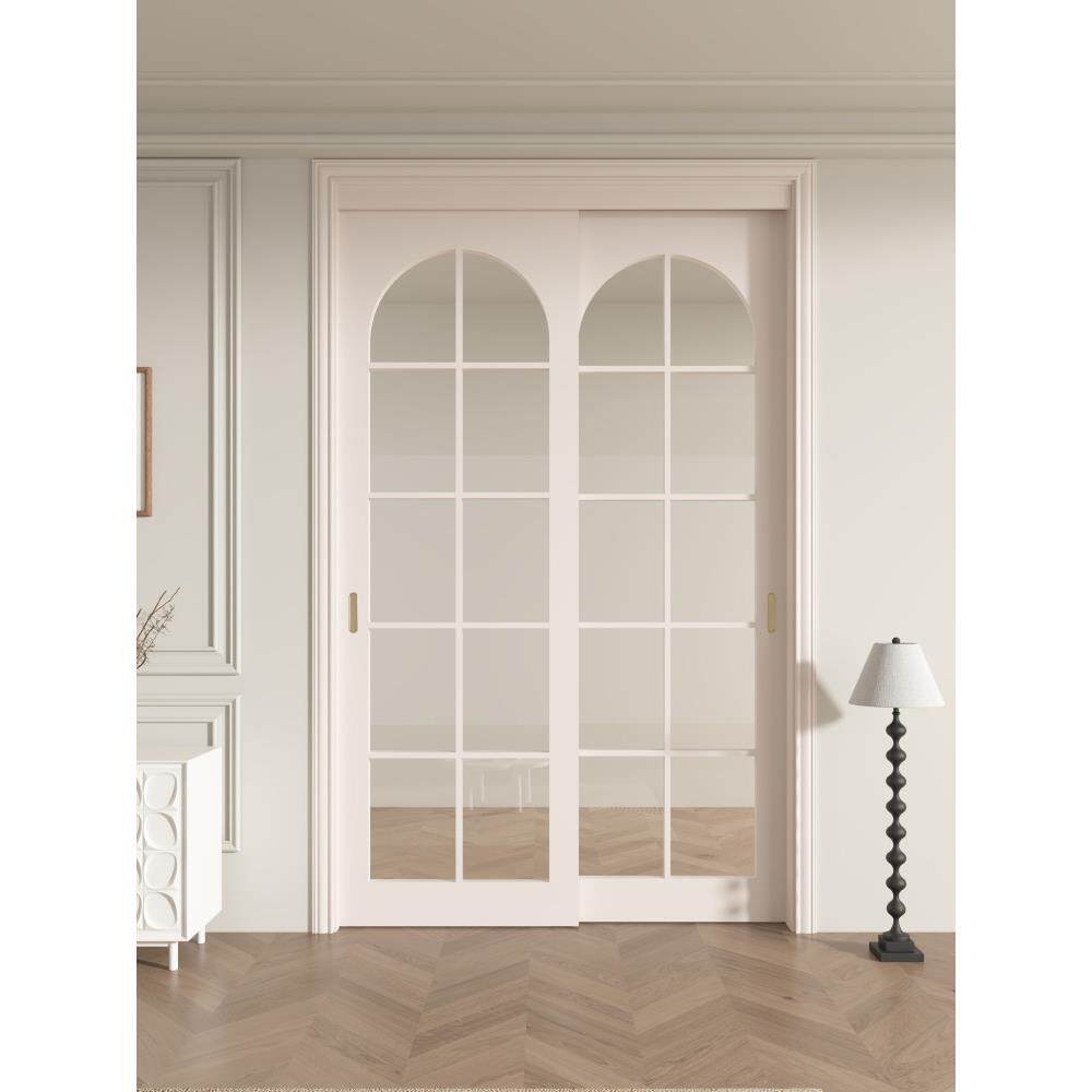 木以木作法式覆古风阳台厨房双扇推拉门实木烤漆网红室内吊轨移门