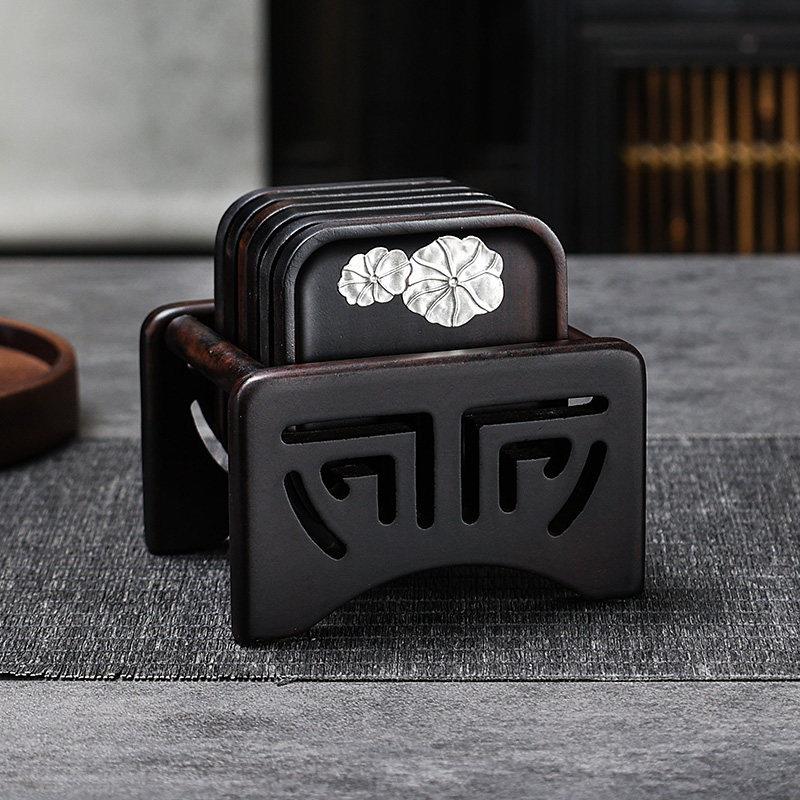 茶杯垫茶道功夫茶具配件茶盘茶桌摆件实木隔热垫茶托底托茶杯垫托