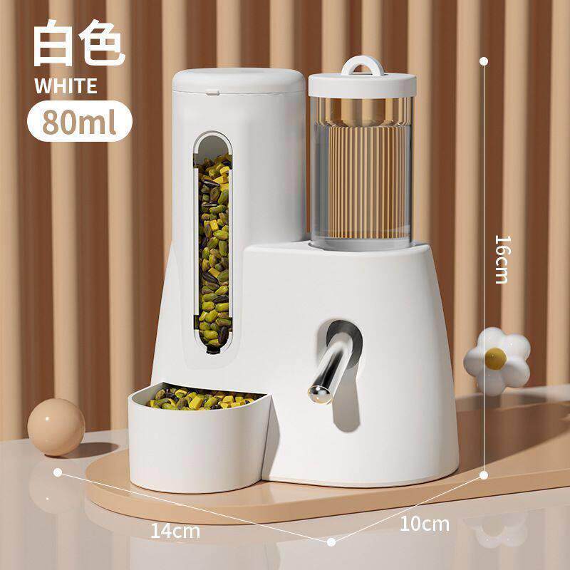 仓鼠自动饮水喂食器金丝熊水壶食盆二合一专用防推倒仓鼠宠物用品