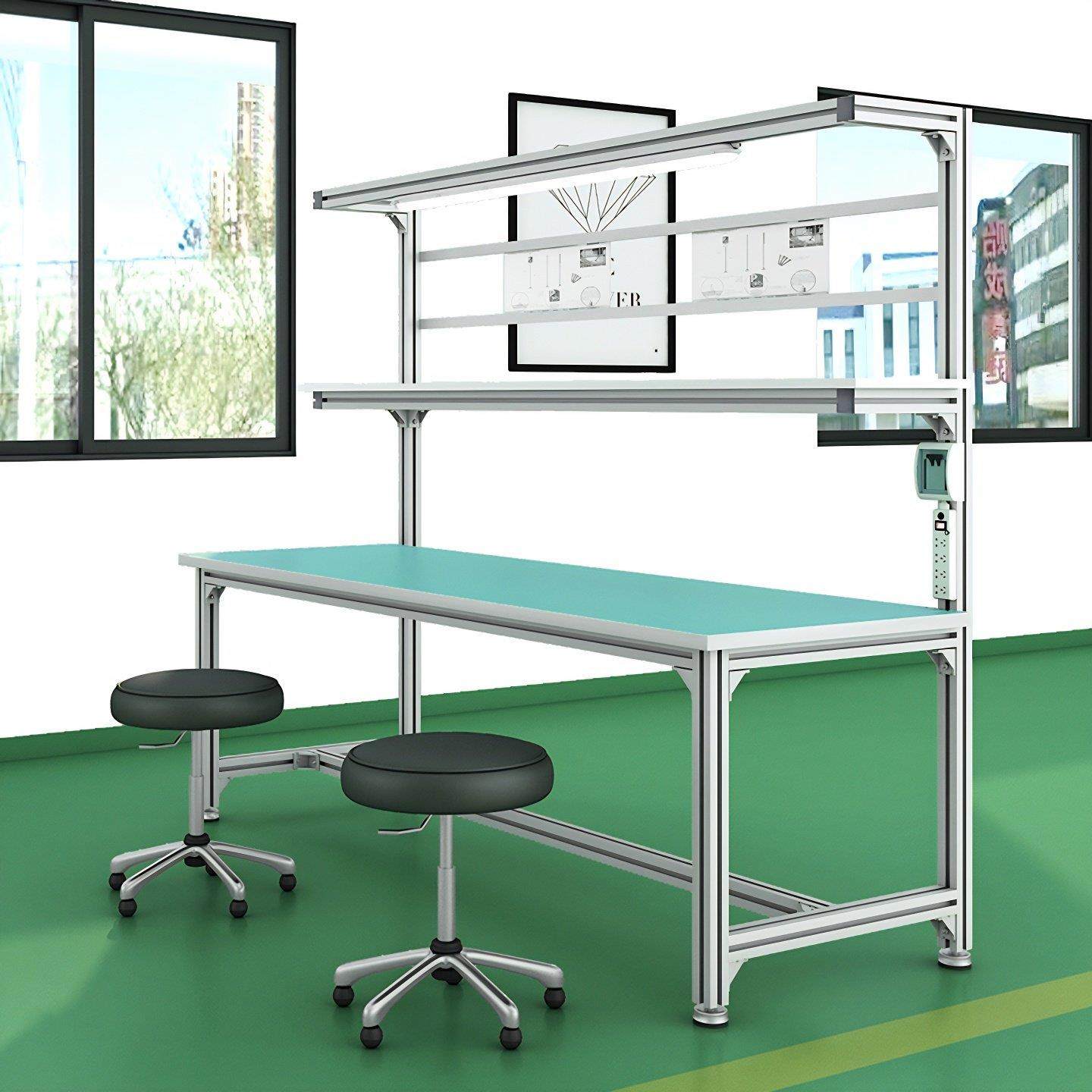 铝合金型材防静电工作台车间流水生产线检验操作台多功能桌子定制,五金/工具,工作台/防静电工作台/重型工作台,淘宝优惠券,粉丝福利购,淘宝优惠卷