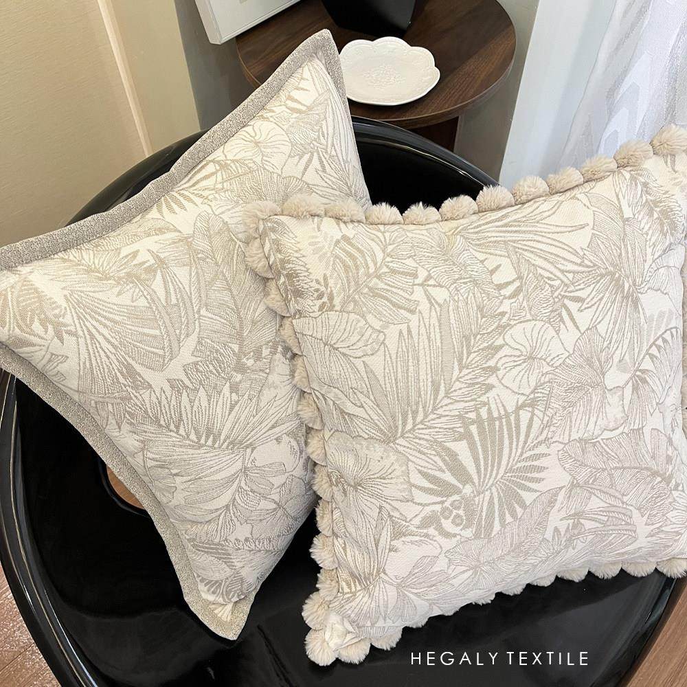 HEGALY 温柔复古抱枕提花双面靠垫靠枕沙发浅咖色样板房床头装饰,居家布艺,靠垫/抱枕,淘宝优惠券,粉丝福利购,淘宝优惠卷