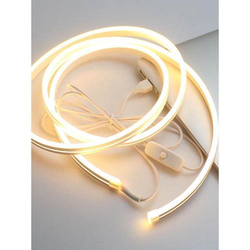 led灯带5v低压超亮电池款不插电usb柔性霓虹硅胶氛围软灯条带开关