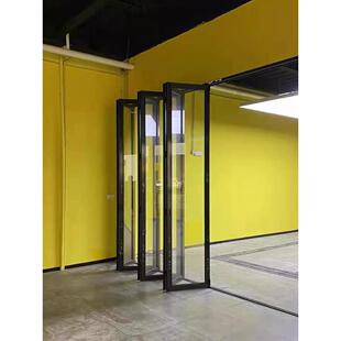 铝合金推拉折叠门 重型 极窄汽车贴膜 商铺 室外 钢化玻璃 折叠门