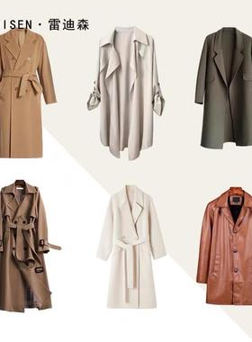 意式样板房衣柜衣帽间加长款秋冬女士衣服风衣外套呢子大衣连衣裙