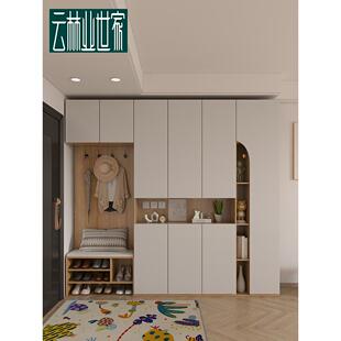 家庭入口鞋柜，小户型，现代简约，大容量衣帽柜，一机多用